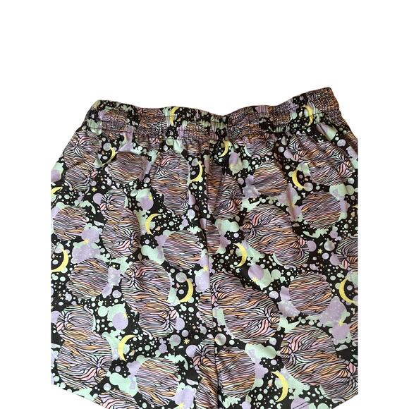 Pop Fit Cheek Boss Sleep Shorts XL Galaxy Print Tie Waist Lounge Pajama - Picture 6 of 10